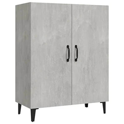 Abbildung von vidaXL Sideboard Kommode Anrichte Schrank Beistellschrank Mehrzweckschrank Standschrank Wohnzimmer Flur Betongrau 70x34x90cm Holzwerkstoff