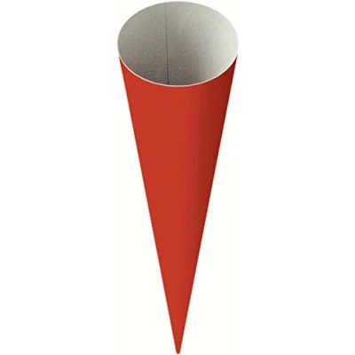 Abbildung von Baier &amp; Schneider Heyda 204870067 Schultüten Rohlinge (Höhe 70 cm, Durchmesser 19 Karton, 380g/m²) rot