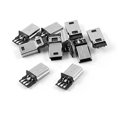 Abbildung von sourcing map 10 Sücke Computer Mini USB 5 Pin Type B Steckverbinder Port löten Stecker de