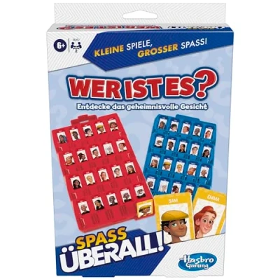 Abbildung von Wer ist es?, Ratespiel für 2 Spieler, kompaktes, klassisches Spiel Reisen, deutsche Version Erwachsene und Kinder ab 6 Jahren, originelles Geschenk
