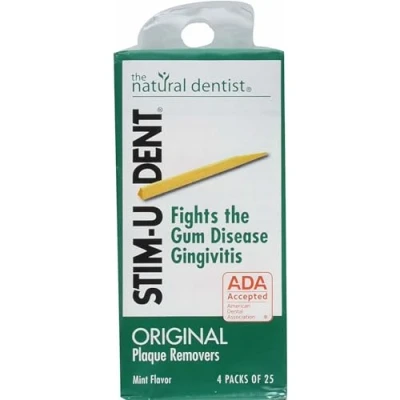 Abbildung von Stim U Dent Plaque Removers 12 Packs of 25 Picks/Pack (300 Picks) Mint Flavor by The Natural Dentist