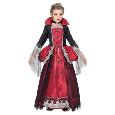 Abbildung von Widdmann Kostüm Vampirkönigin, Elegantes Vampirkleid für barocke Blutsaugerinnen