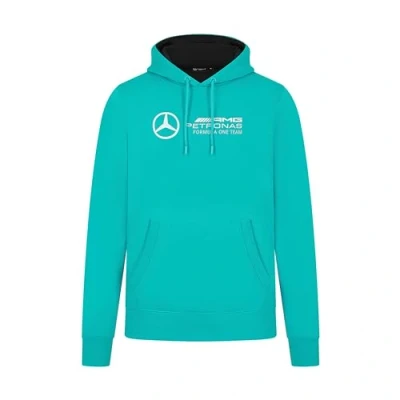 Abbildung von MERCEDES AMG PETRONAS F1 Herren Kapuzenpulli mit großer 3D Teamlogo Ausführung Ultramarinblau Größe: L