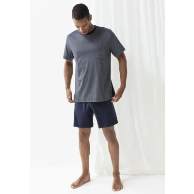 Abbildung von mey Struktur Nachtwäsche Set, Herren, Größe: 50, Yacht blue