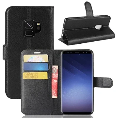 Abbildung von CoverKingz Handytasche kompatibel mit Samsung Galaxy S9 Handy Case Kartenfach Handyhülle Flipcase klappbar Schwarz
