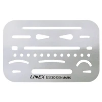 Abbildung von 25 x Linex Radierschablone ES30 Stahl