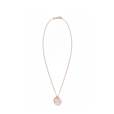 Abbildung von Elli Plate Hammered Halskette Rose goldcoloured, Damen, Größe: 45, gold coloured