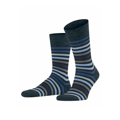 Abbildung von Falke Tinted Stripe WARM Socken, Herren, Größe: 39 42, Dark navy