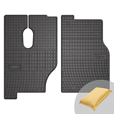 Abbildung von FROGUM EL Toro Gummimatten Ganzjähriges Set von Autofussmatte Auto Fußmatten für Mercedes Benz Actros MP1 1996 2003 Beständiges Gummi Material 1,5cm Schutzkante