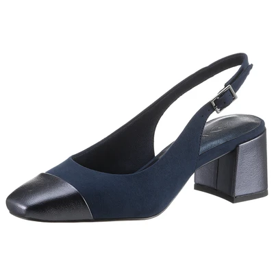 Abbildung von MARCO TOZZI Slingpumps, Abendschuh, Sommerschuh, Blockabsatz, in modischer Karreeform