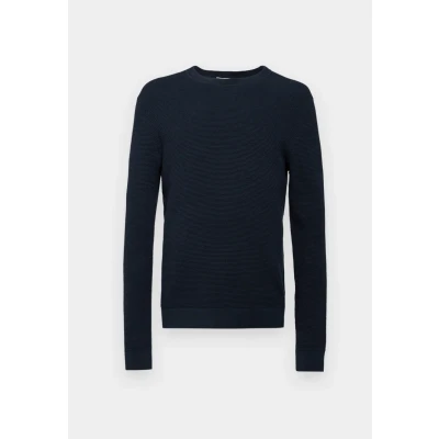 Abbildung von Selected Homme Slhross Structure CREW Strickpullover, Herren, Größe: Small, Dark sapphire