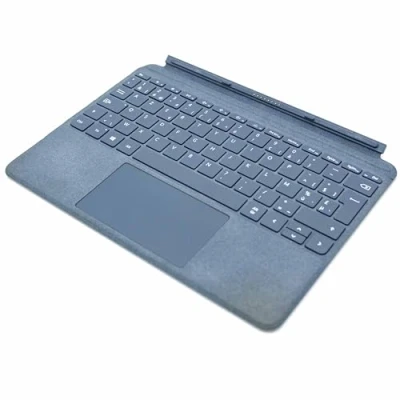 Abbildung von Microsoft Tastatur Type Cover Surface Go Signature Französische AZERTY Eisblau (Alcantara) nur kompatibel mit Go, 2 und 3