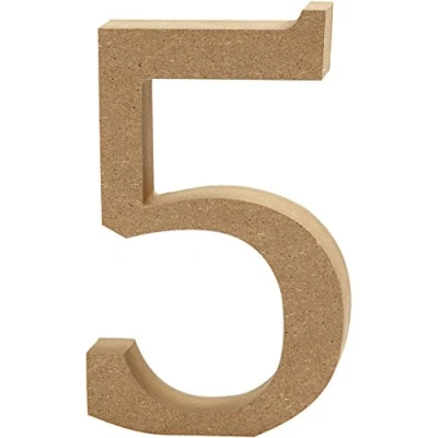 Abbildung von Creativ &quot;12,7 cm MDF Nummer, braun, 13 x 2