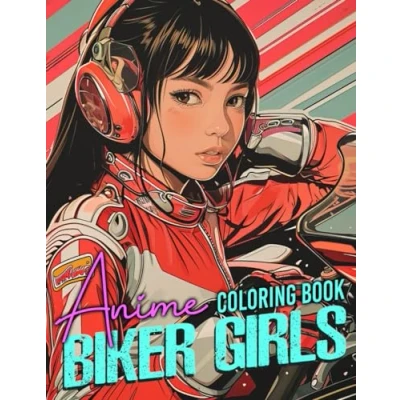 Abbildung von Anime Biker Girls Coloring Book: Fierce Females Pages with Bold Fashion Illustrations Special Gift For All Ages Fun &amp; Relaxation