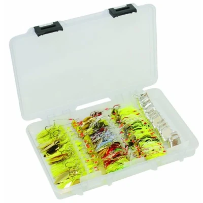 Abbildung von Plano Elite Series Spinnerbait und Buzzbait StowAway 3700, transparent, hält bis zu 39 Köder, verwicklungsfreie Köderausrüstungsaufbewahrung Organizer, Utility Boxen zum Angeln