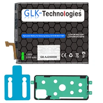 Abbildung von High Power Ersatzakku kompatibel mit Samsung Galaxy A21s (A217F) EB BA217ABY GLK Technologies Battery accu 5200mAh Akku inkl. 2X Klebebandsätze NUE