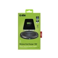 Abbildung von SBS Wireless Fast Charge Tischlader, 10 W für ultraschnelles Laden, Ladestation Qi Handys, Smartphones iPhone/Samsung/Xiaomi/Oppo/Huawei