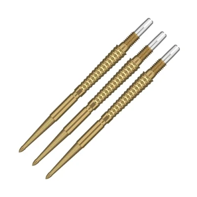 Abbildung von Target Darts Swiss Point Storm Dartspitzen, LNC (3er Pack Spitzen) 35MM Gold Wechsel Stormspitzen, Profi Dart Zubehör
