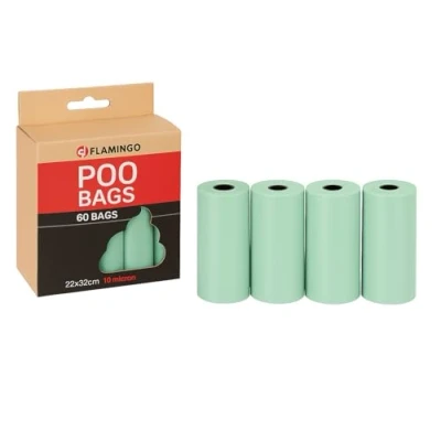 Abbildung von Flamingo Kotbeutel Basic Pastellgrün, 60 Stück Stylische &amp; sichere Gassibeutel für jeden Tag!