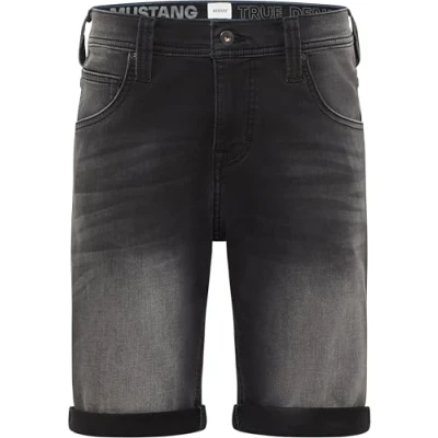Abbildung von Mustang Style Chicago Jeans Shorts, Herren, Größe: 38, Schwarz