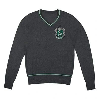 Abbildung von Cinereplicas Harry Potter Hogwarts V Ausschnitt Pullover Erwachsene &amp; Kinder Offizielle Lizenz S Slytherin