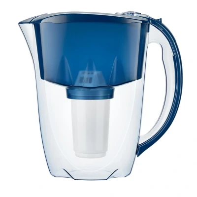 Abbildung von AQUAPHOR Wasserfilter Kanne Prestige Kobaltblau inkl. 1 A5 Filter I Karaffe für 2,8l Passt in die Kühlschranktür Reduziert Kalk &amp; Chlor Tischwasserfilter Praktische Filterkanne