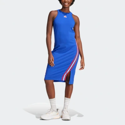Abbildung von adidas Sportswear Future Icons Three Stripes Dress Jerseykleid, Damen, Größe: Small, Semi lucid blue