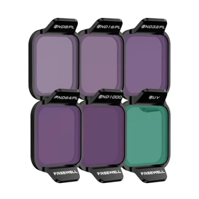 Abbildung von Freewell Bright Day Filter Set für DJI Flip Drohne ND8/PL, ND16/PL, ND32/PL, ND64/PL, ND1000, UV Lichtsteuerung und Blendreduzierung