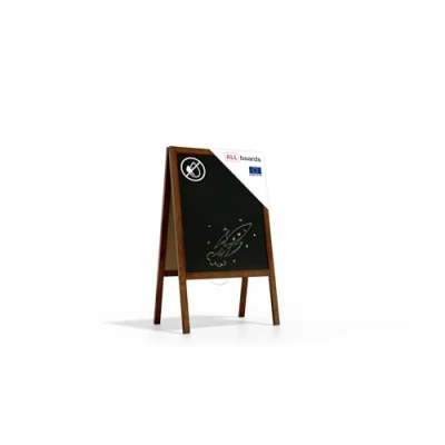 Abbildung von ALLboards Standtafel Kundenstopper mit lackiertem Holzrahmen Werbetafel