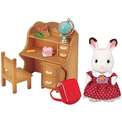 Abbildung von Sylvanian Families Chocolate Rabbit Sister with Desk