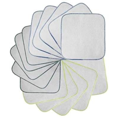 Abbildung von Montegoni Waschhandschuh Flanellwaschlappen aus Bio Baumwolle 15 Stück 21cm x21cm, (Mehrweg Baby Waschlappen als Ersatz für Feuchttücher, St), Kleine waschbare mini Baumwolltücher