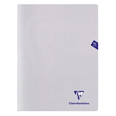 Abbildung von Clairefontaine 393362C Schulheft Mimesys DIN A4+ 24x32 cm, robust mit Umschlag aus PP, 48 Blatt, kariert, 90g, Transparent, 1 Stück