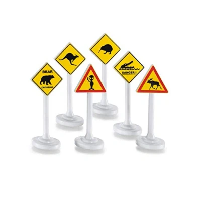 Abbildung von Siku 0894, Verkehrszeichensatz, Schwarz, Rot, Weiß, Gelb