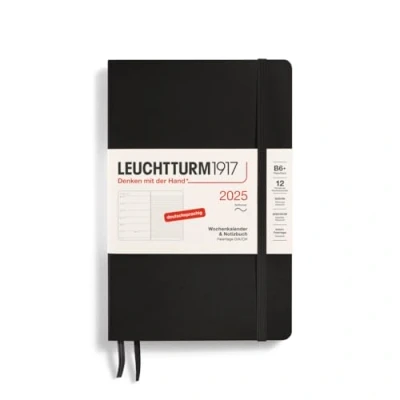 Abbildung von LEUCHTTURM1917 370519 Wochenkalender &amp; Notizbuch Paperback (B6+) 2025, Softcover, Schwarz, Deutsch