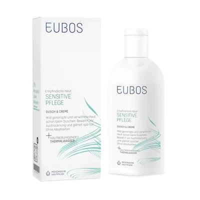 Abbildung von EUBOS SENSITIVE PFLEGE Dusch &amp; Creme Pflegende Waschlotion Für empfindliche und trockene Haut eine beruhigende glättende Wirkung Hautverträglichkeit dermatologisch bestätigt 200ml