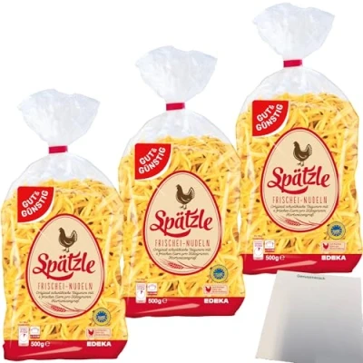 Abbildung von Gut&amp;Günstig Eierspätzle 3er Pack (3x500g Packung) + usy Block