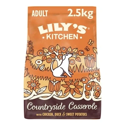 Abbildung von Lily&#039;s Kitchen Mit natürlichen Zutaten hergestelltTrockenfutter für ausgewachsene Hunde Huhn &amp; EnteGetreidefreie Rezeptur 2.5kg Beutel