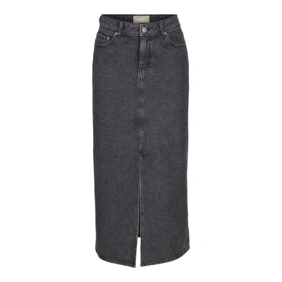 Abbildung von JJXX Jxaura LONG Skirt Jeansrock, Damen, Größe: Small, Grey denim