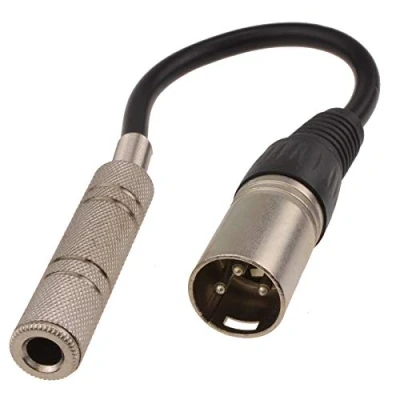 Abbildung von XLR Männlich Stecker Zum 6,35 mm Stereo Buchse Weiblich Adapter Anschlusskabel 20 cm