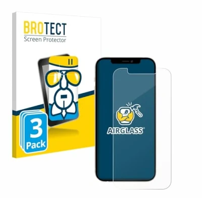 Abbildung von BROTECT Schutzglas für Apple iPhone 12/12 Pro (3 Stück) Schutzfolie Panzer Folie Glas [Extrem Kratzfest 9H, Anti Fingerprint, Ultra Transparent]