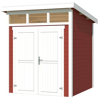 Abbildung von LASITA MAJA Gartenhaus &quot;Kibo 1&quot;, Blochbohlenhaus 28mm, Fundamentmass 2000x2000, Schwedenrot