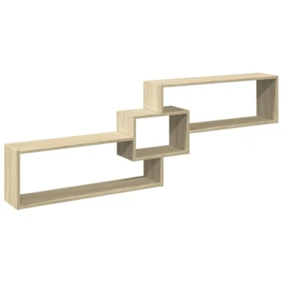 Abbildung von vidaXL Regal Wandschrank 158x18x53 cm Sonoma Eiche Holzwerkstoff, 1 tlg.