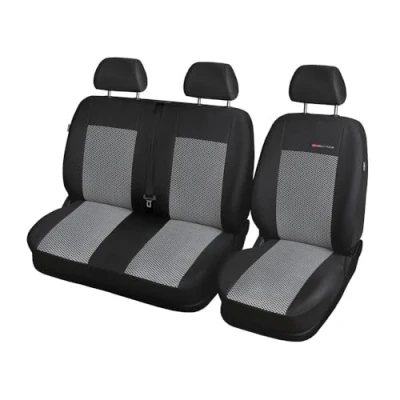 Abbildung von Mossa Maßgeschneiderte Sitzbezüge Auto kompatibel mit FIAT Ducato III Van (2014 ) Autositzbezüge Schonbezüge für Autositze E2