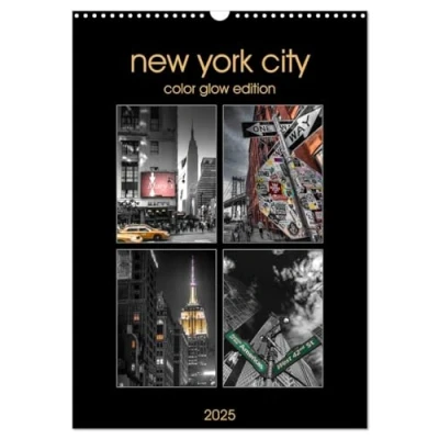Abbildung von New York City Color Glow Edition (Wandkalender 2025 DIN A3 hoch), CALVENDO Monatskalender