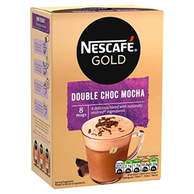 Abbildung von Instant Kaffeepakete Nescafé Gold Double Choc Mokka 8 Stück Gesamtgewicht 148 Gramm