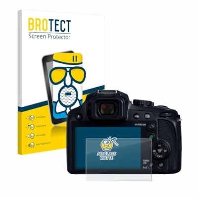 Abbildung von BROTECT Entspiegelungs Schutzglas für Panasonic Lumix DC FZ82D Schutz Folie Panzerfolie Glas Matt [Extrem Kratzfest 9H, Anti Reflex]