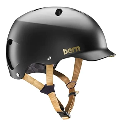 Abbildung von Bern Watts Classic Fahrradhelm, Schwarz/Gold, M