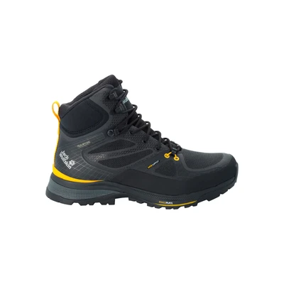 Abbildung von Jack Wolfskin Force Trekker Texapore MID M Hikingschuh, Herren, Größe: 47.5, Black/yellow Schuhe