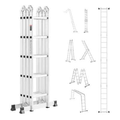 Abbildung von VEVOR Mehrzweckleiter Multifunktionsleiter Leitergerüst 7 in 1 5 Stufen 5750mm