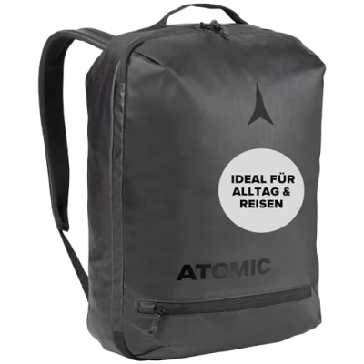 Abbildung von ATOMIC DUFFLE BAG 40l Schwarz Robuster &amp; leichter Reiserucksack Großes Hauptfach mit Netztaschen Sneaker Fach Wasser schmutzabweisendes Außenmaterial